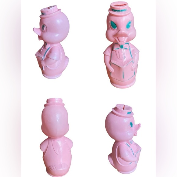 Vintage Early 1960s Child's Easter Duck Bank Pink - Picture 1 of 8